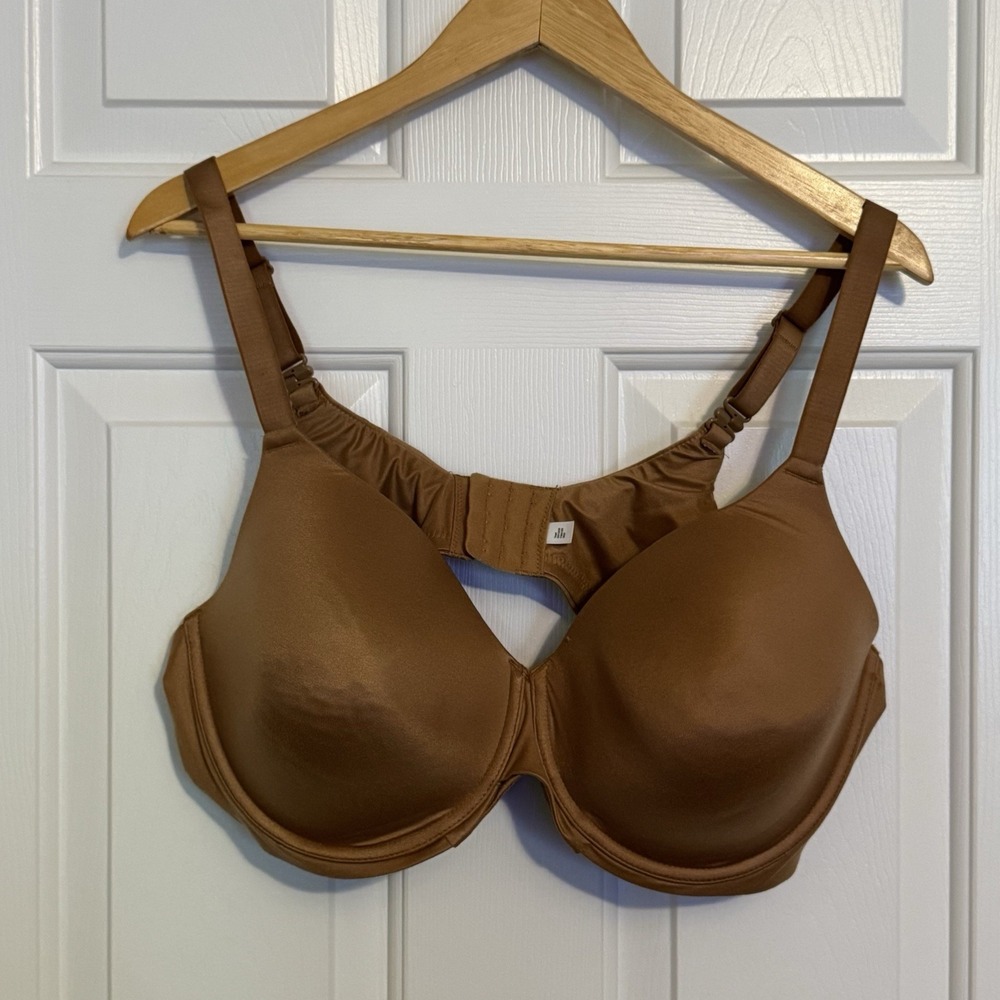 Auden The Superstar Underwire Lined T-shirt Full Coverage Bra NWT Sz 46C Brown